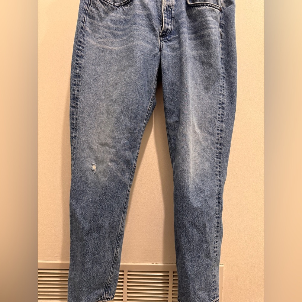 Rag & Bone Boyfriend Mid-Rise Straight Leg Blue Jeans